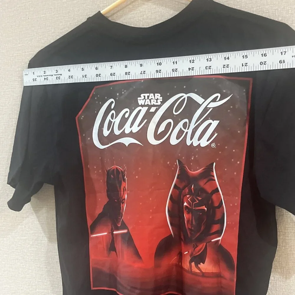 Nwot Star Wars Coca Cola Small T-shirt *EXCLUSIVE PRESS EVENT MERCH* Black 2025 - Picture 6 of 9